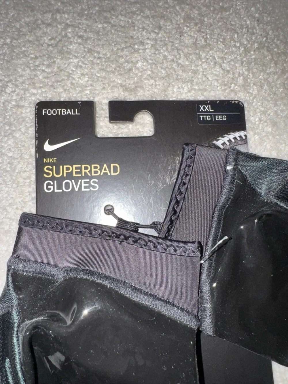 Nike Superbad Jordan Black White Football Gloves Magnigrip Size XXL NWT